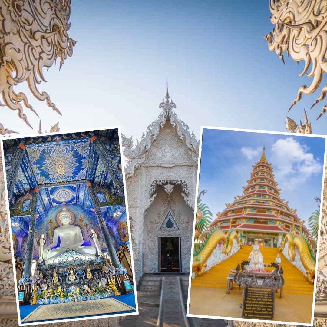 Chiang Rai 3 temple tour with White Temple Blue Temple and Red Temple
