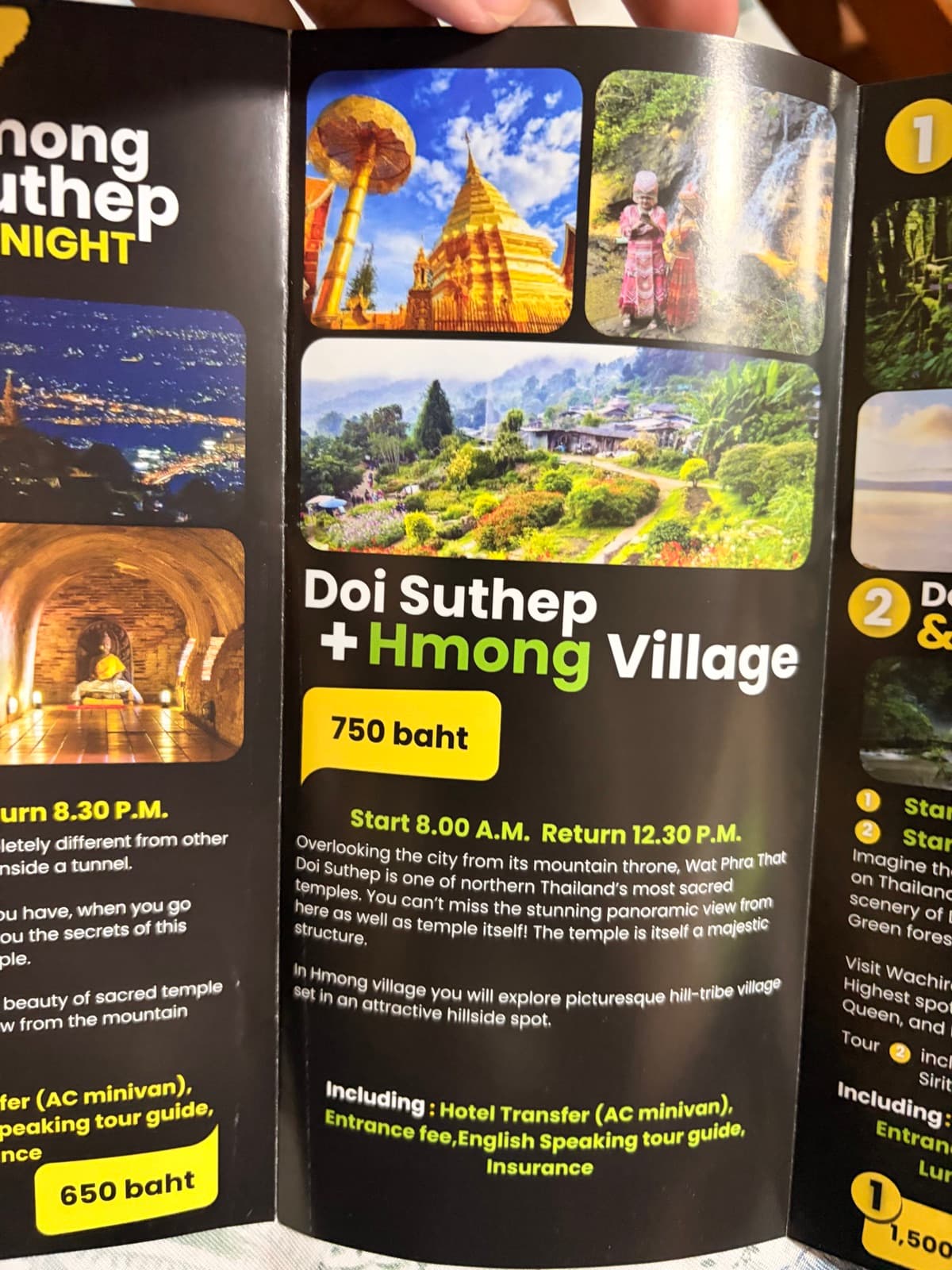 Doi Suthep and Hmong Village best-selling tour brochure