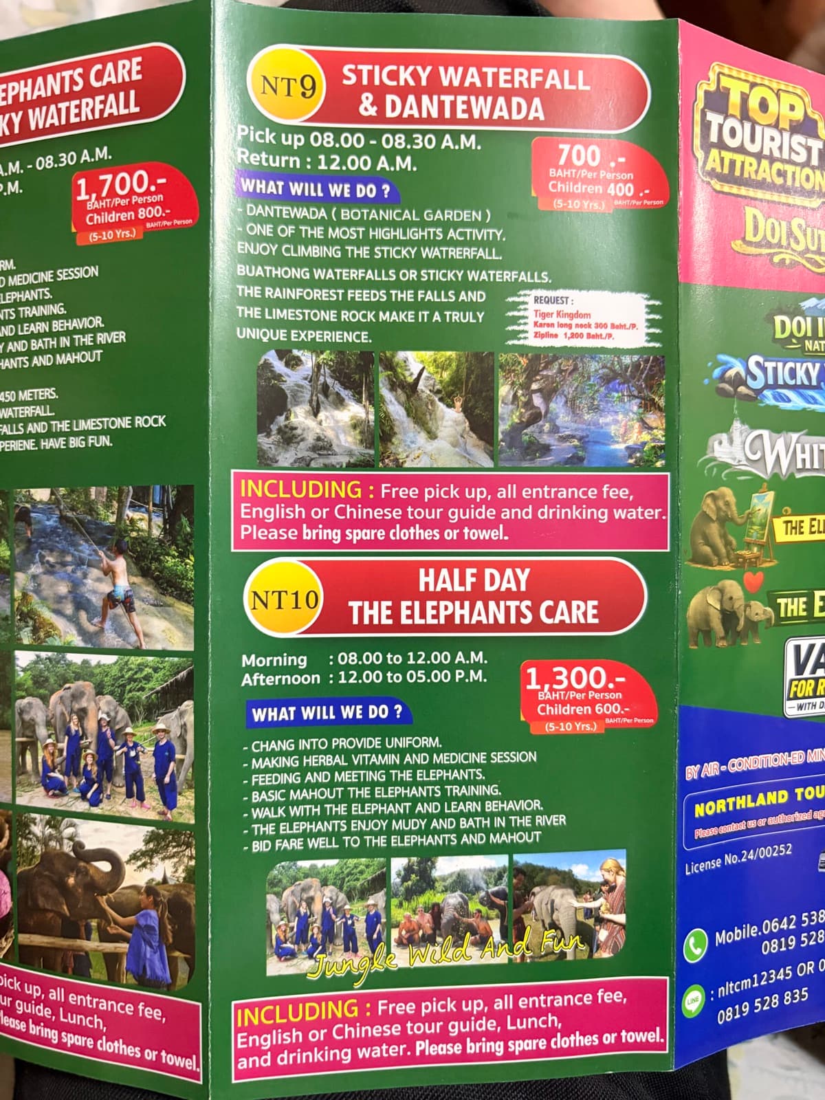 Sticky Waterfall and Dantawada half-day brochure